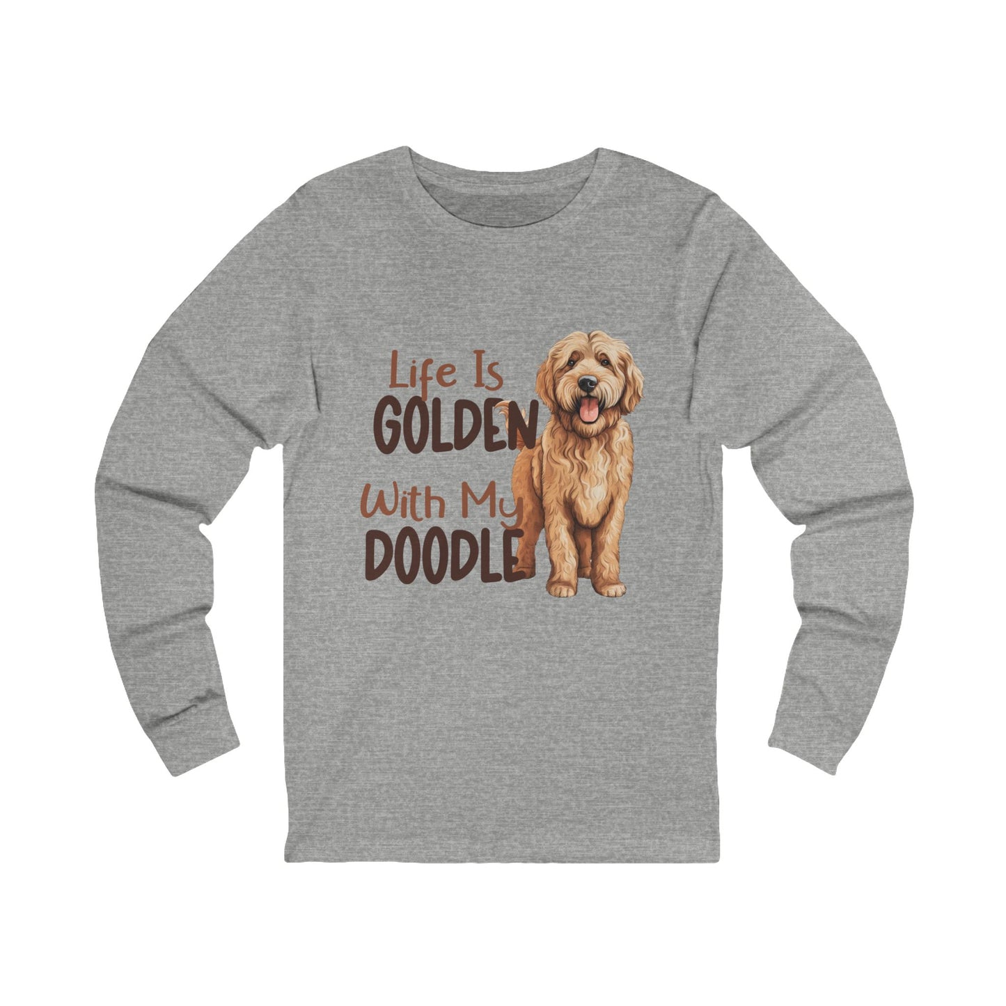 Dog Lover Long Sleeve Tee - Life Is Golden With My Doodle