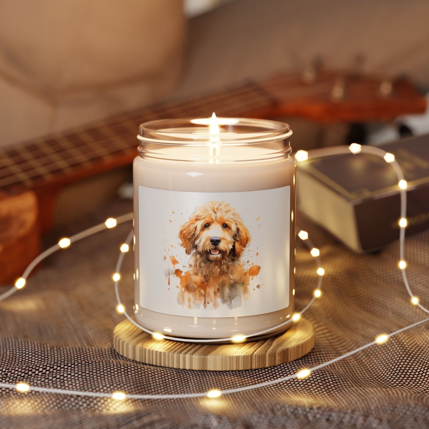 Goldendoodle Aromatherapy Candle, Dog Lover Gift, Cozy Home Decor, Pet Memorial, Birthday Candle, Relaxing Scented Candle