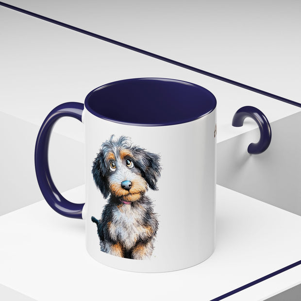 Whimsical Aussiedoodle Coffee Mug - For Doodle Dog Lovers