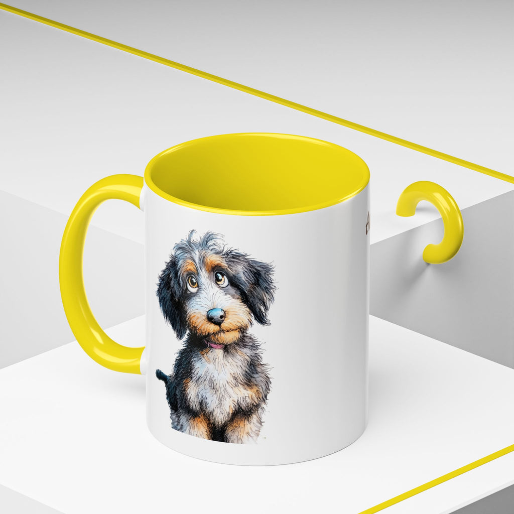 Whimsical Aussiedoodle Coffee Mug - For Doodle Dog Lovers