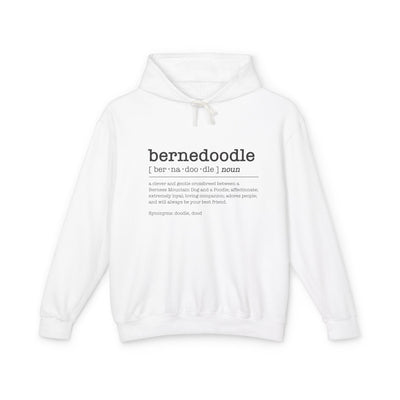 Bernedoodle Definition Hoodie - Cozy Pet Lover Sweatshirt, Dog Lover Gift, Unisex Pullover, Lightweight Hoodie, Cute Pet Apparel, Doodle owner, Holiday Gift