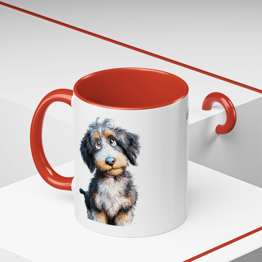 Whimsical Aussiedoodle Coffee Mug - For Doodle Dog Lovers