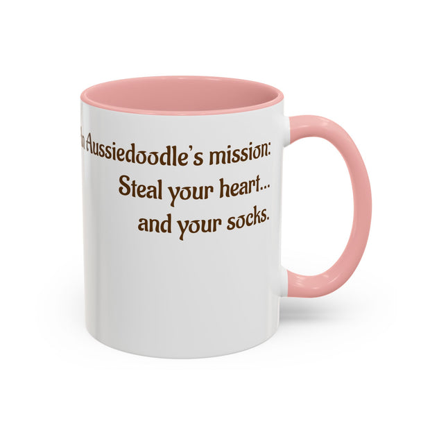 Whimsical Aussiedoodle Coffee Mug - For Doodle Dog Lovers