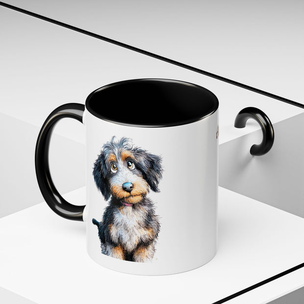Whimsical Aussiedoodle Coffee Mug - For Doodle Dog Lovers