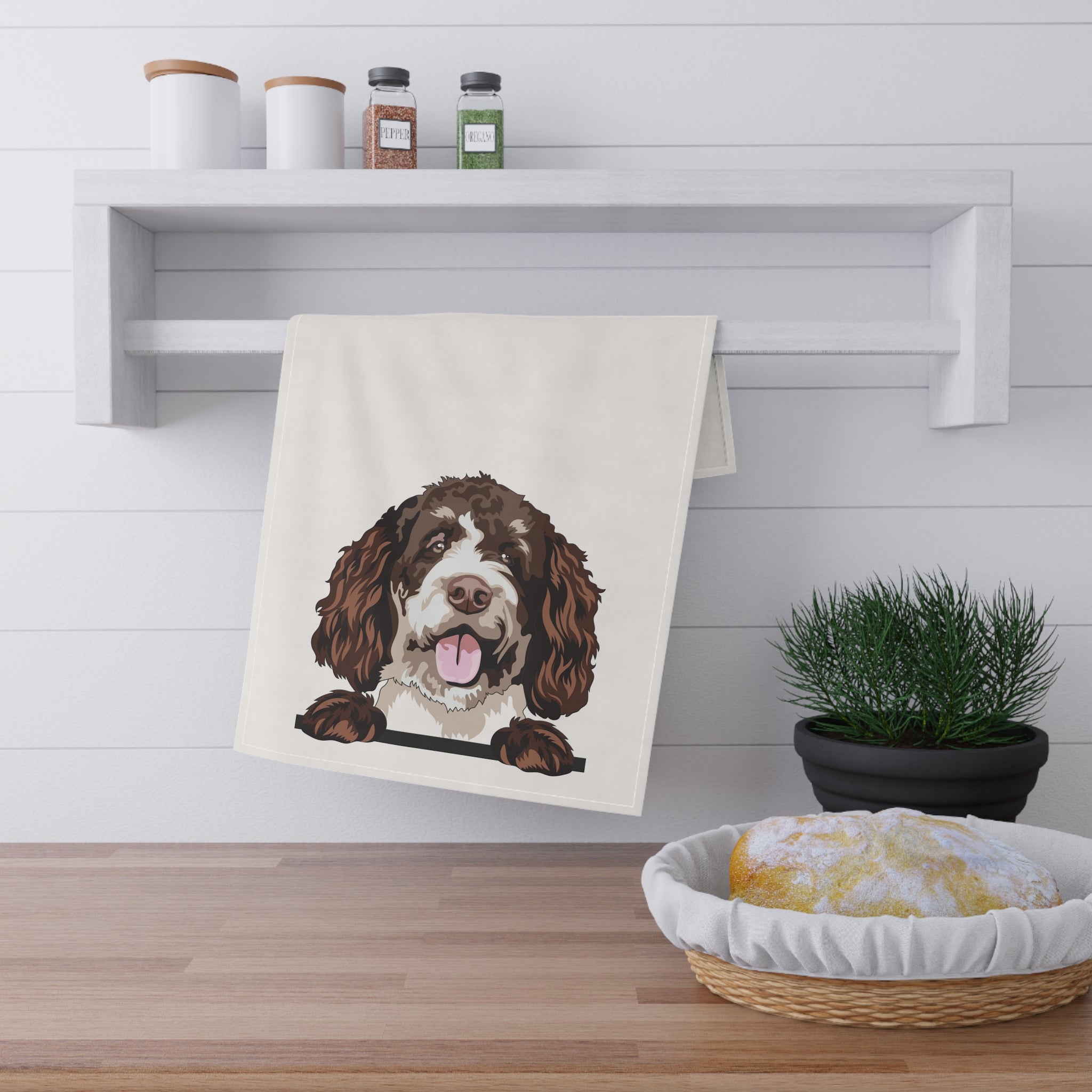 Bernedoodle Dog Lover's Tea Towels, Kitchen  Dog Owner Gift