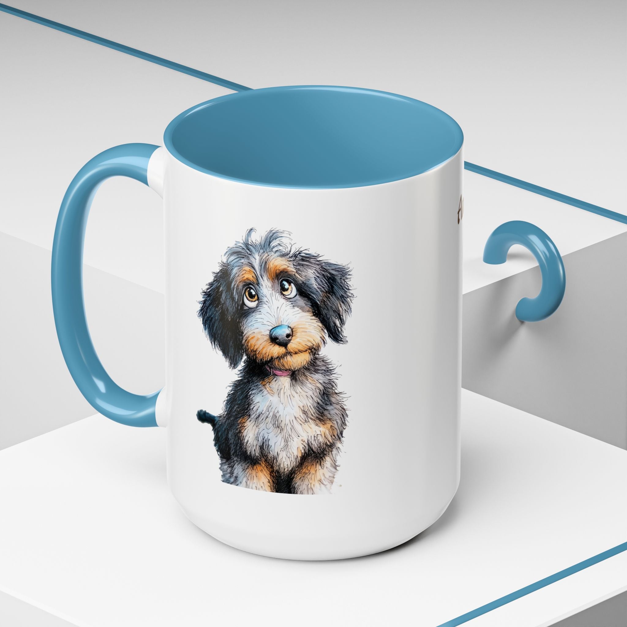 Whimsical Aussiedoodle Coffee Mug - For Doodle Dog Lovers