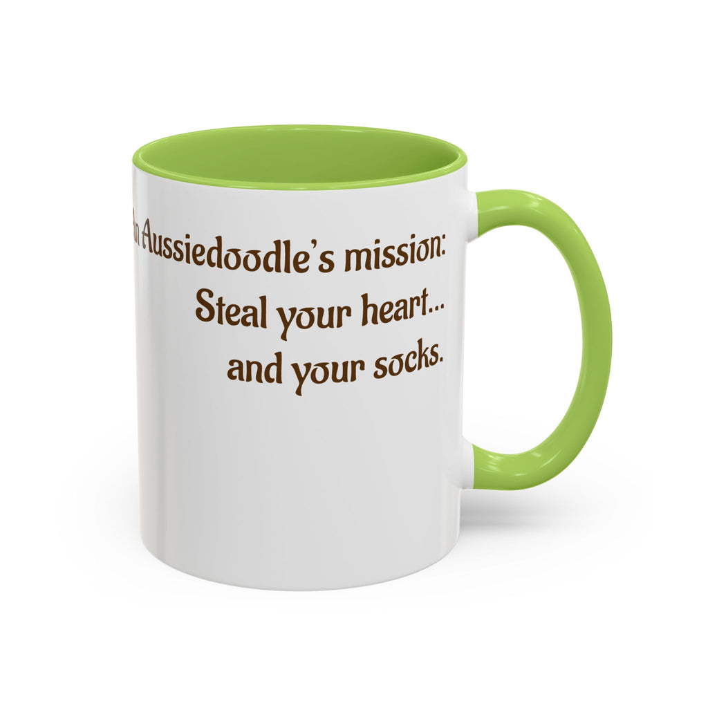 Whimsical Aussiedoodle Coffee Mug - For Doodle Dog Lovers