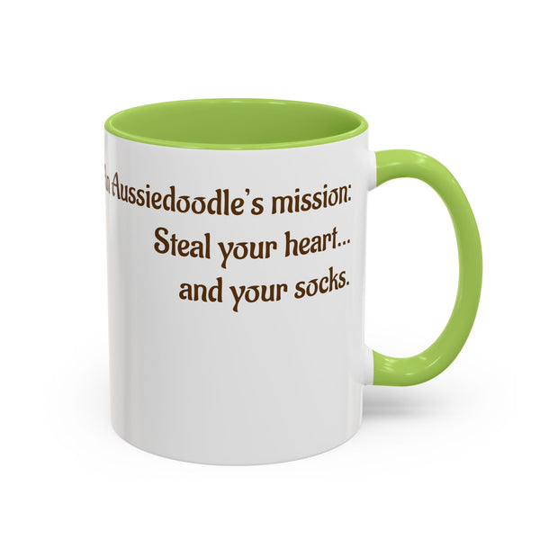 Whimsical Aussiedoodle Coffee Mug - For Doodle Dog Lovers