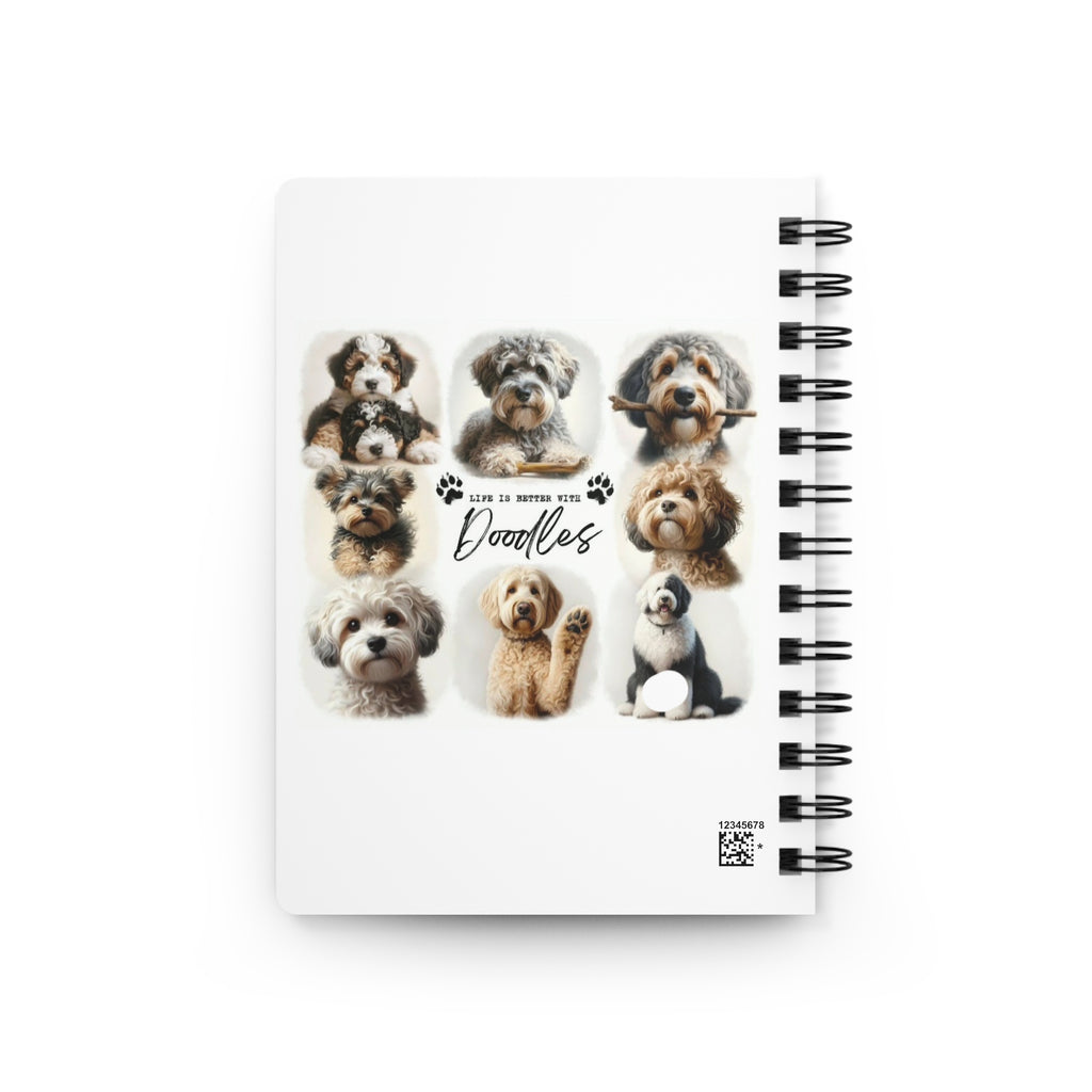 Doodles Spiral Notebook — 'Life Is Better With Doodles' Cute Dog Journal