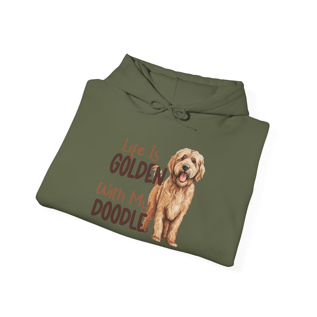 Golden Doodle Hooded Sweatshirt, Cozy Pet Sweatshirt, Dog Mom Gift, Animal Lover Apparel, Unisex Comfort Wear, Holiday Gift, Doodle Lover