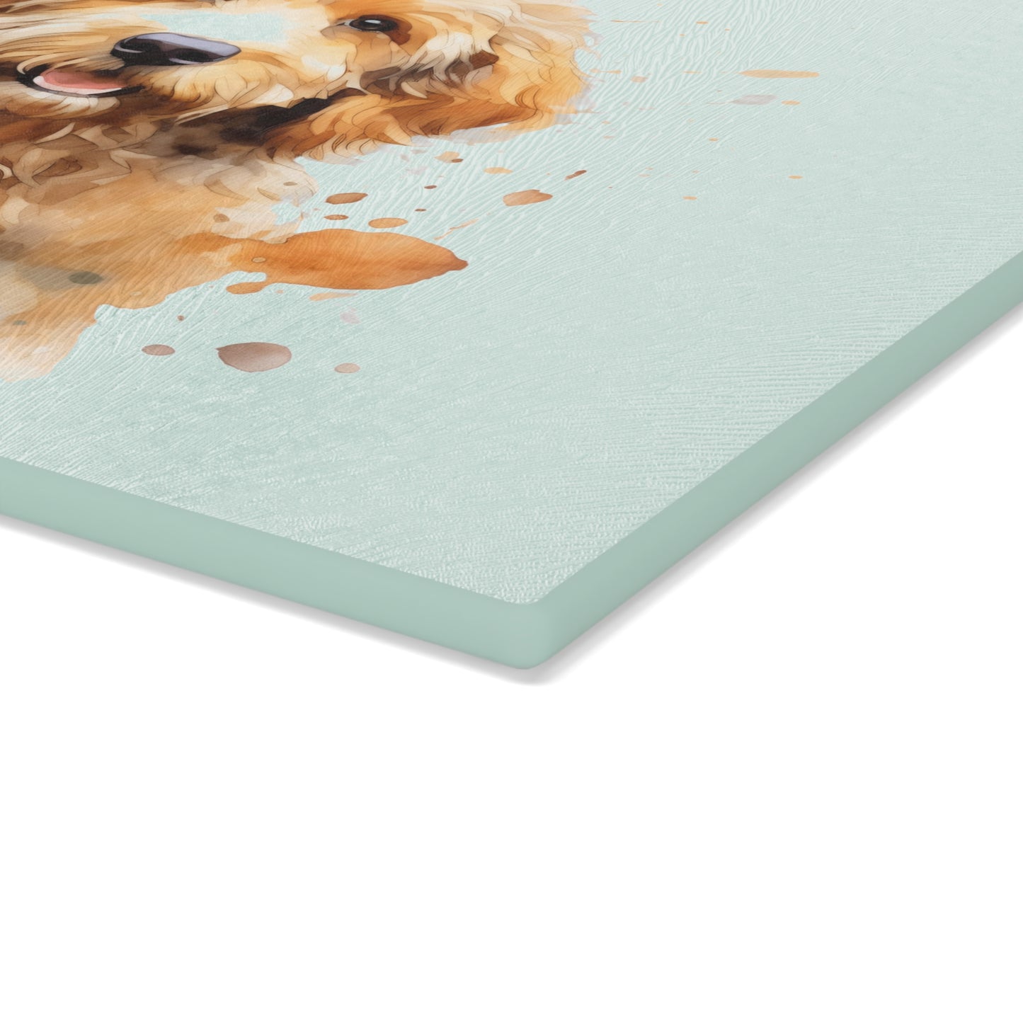 GoldendoodleDog Glass Cutting Board - Pet Lover Gift, Kitchen Decor, Dog Portrait Art, Gift for Dog Owners, Gift for Her