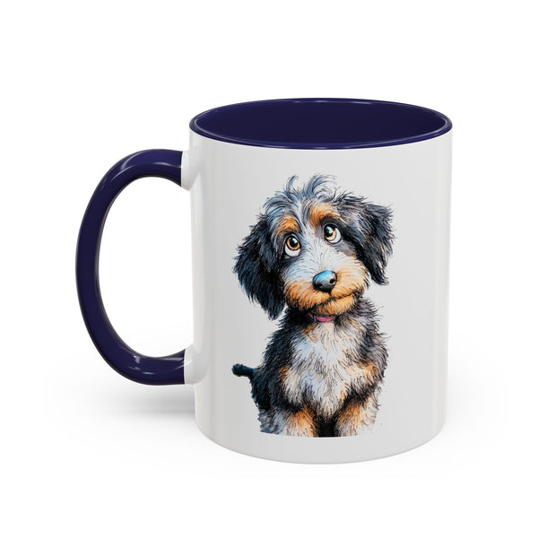 Whimsical Aussiedoodle Coffee Mug - For Doodle Dog Lovers