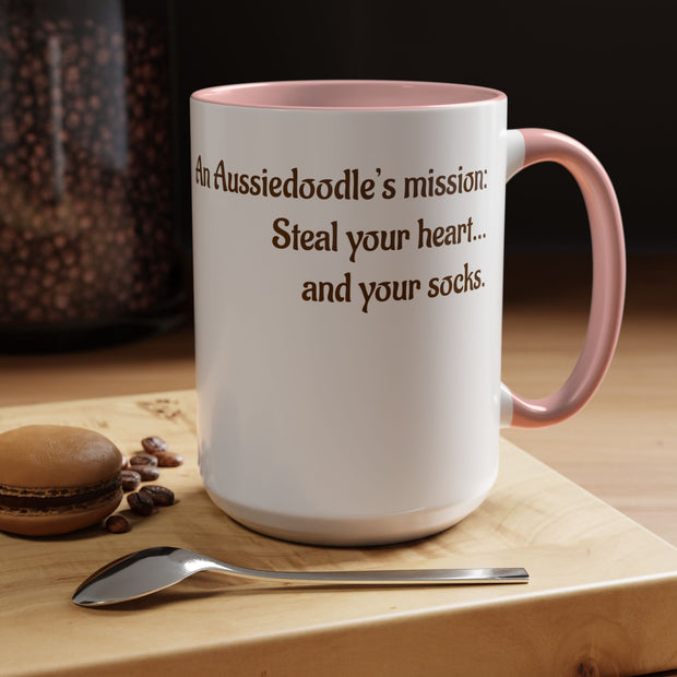 Whimsical Aussiedoodle Coffee Mug - For Doodle Dog Lovers