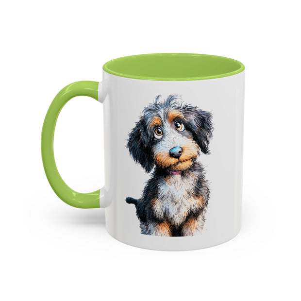 Whimsical Aussiedoodle Coffee Mug - For Doodle Dog Lovers