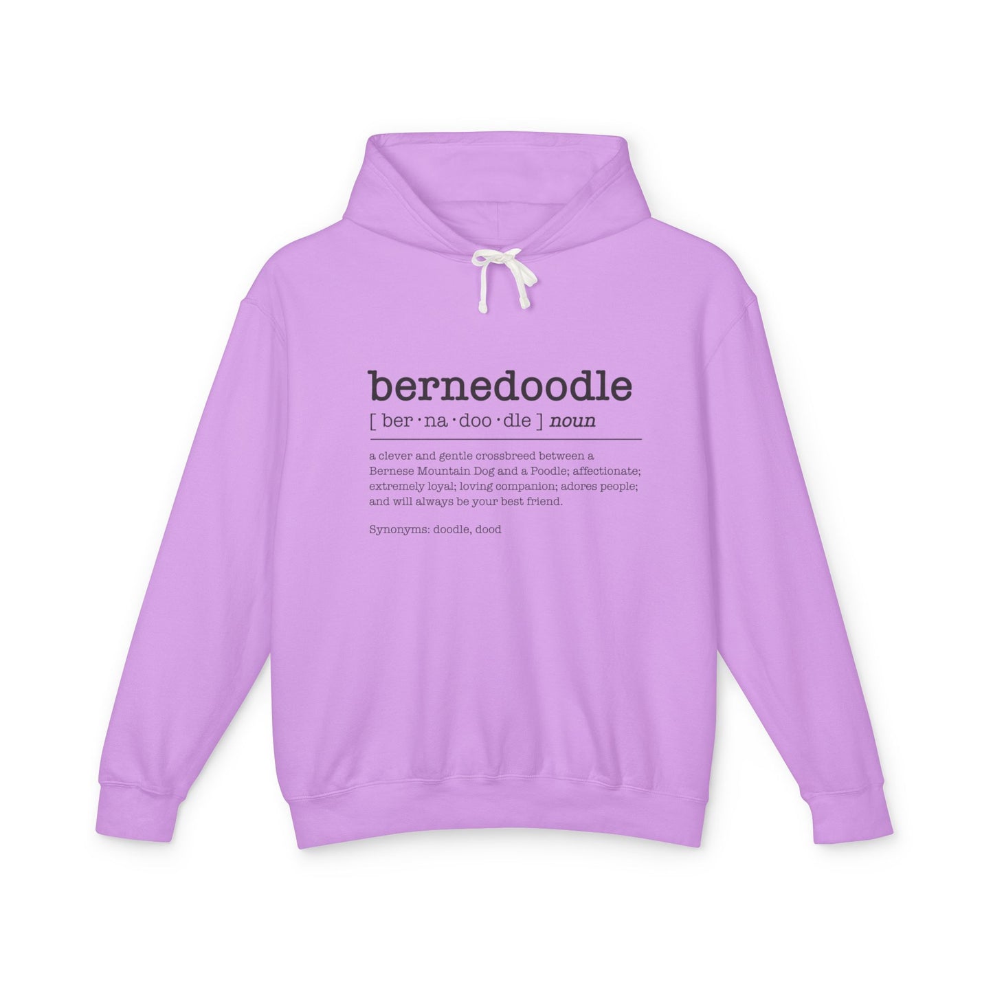 Bernedoodle Definition Hoodie - Cozy Pet Lover Sweatshirt, Dog Lover Gift, Unisex Pullover, Lightweight Hoodie, Cute Pet Apparel, Doodle owner, Holiday Gift