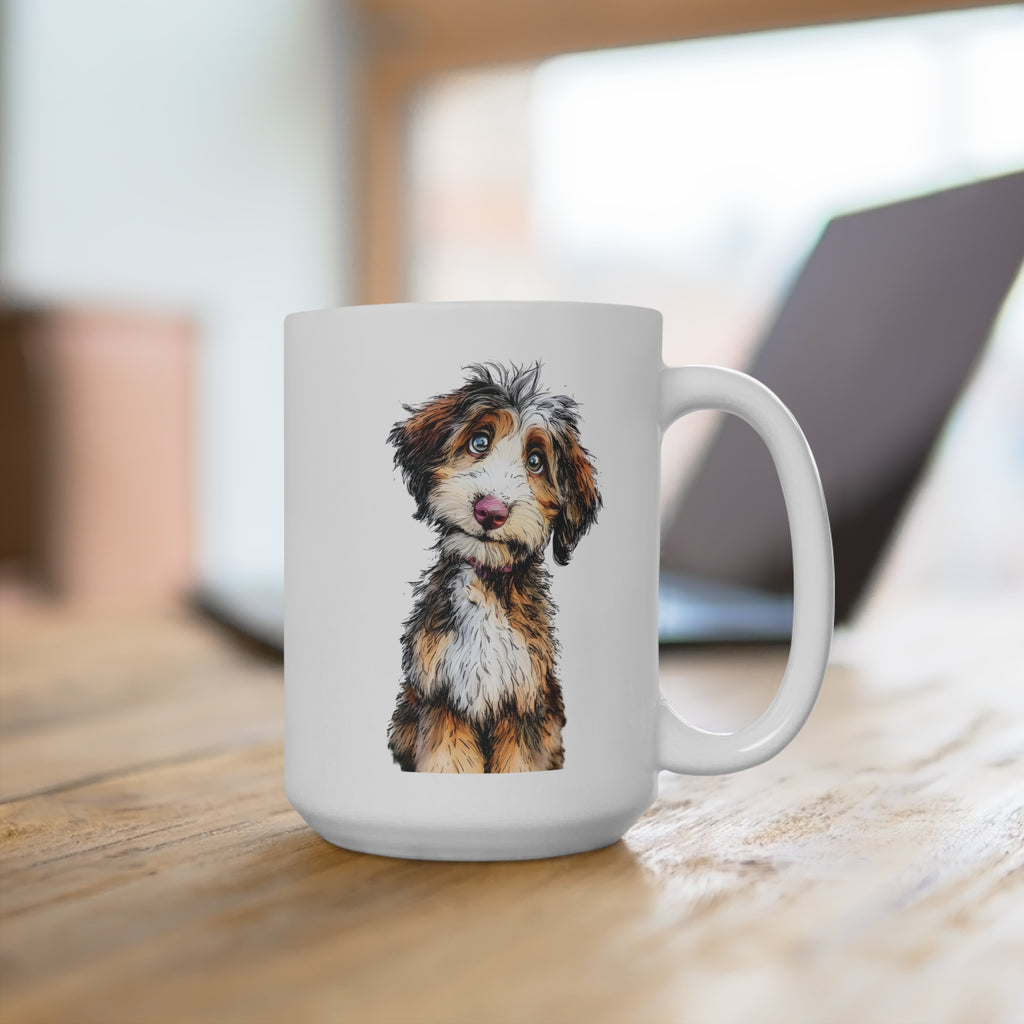 "My Other Half is a Sheepadoodle" Doodle Dog Pet Lover Gift, 15oz Mug