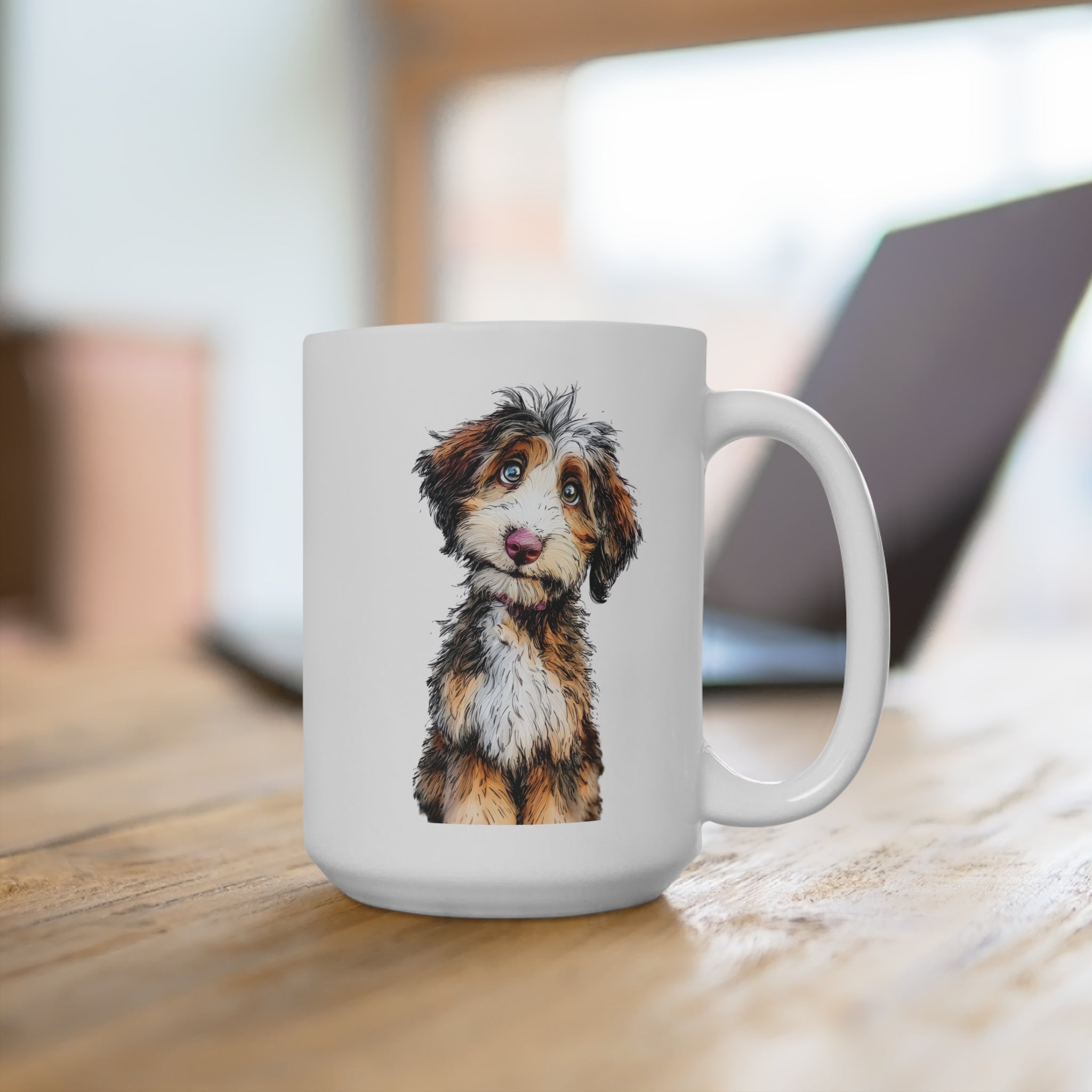 "My Other Half is a Sheepadoodle" Doodle Dog Pet Lover Gift, 15oz Mug