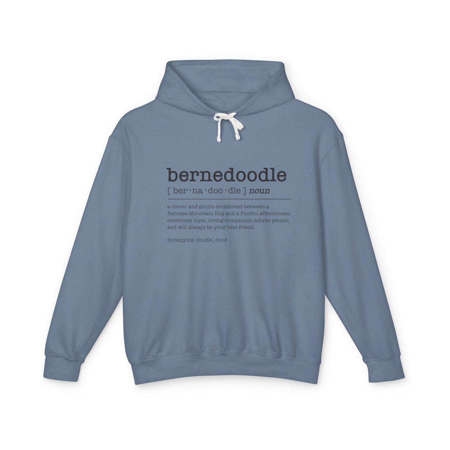 Bernedoodle Definition Hoodie - Cozy Pet Lover Sweatshirt, Dog Lover Gift, Unisex Pullover, Lightweight Hoodie, Cute Pet Apparel, Doodle owner, Holiday Gift