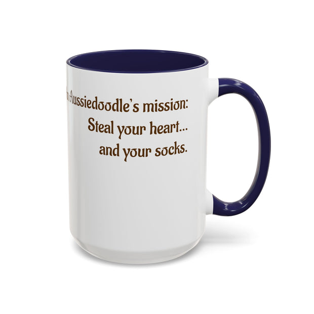 Whimsical Aussiedoodle Coffee Mug - For Doodle Dog Lovers