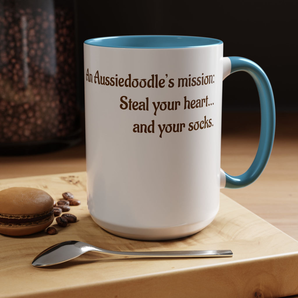 Whimsical Aussiedoodle Coffee Mug - For Doodle Dog Lovers