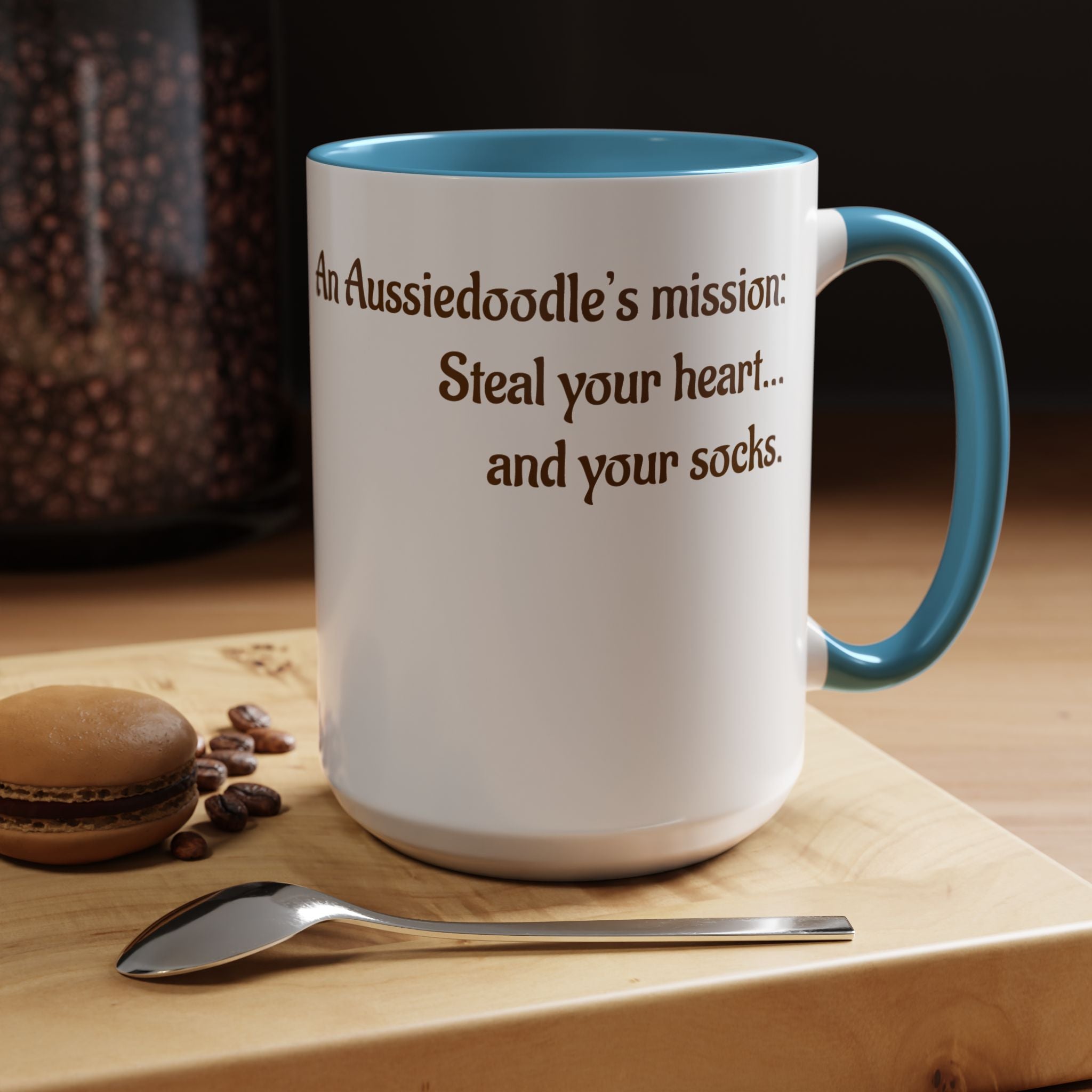 Whimsical Aussiedoodle Coffee Mug - For Doodle Dog Lovers
