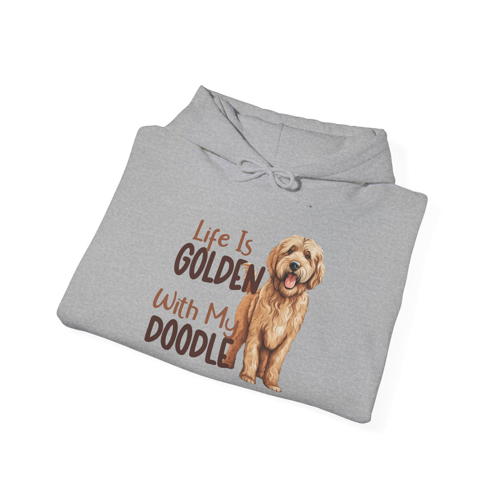 Golden Doodle Hooded Sweatshirt, Cozy Pet Sweatshirt, Dog Mom Gift, Animal Lover Apparel, Unisex Comfort Wear, Holiday Gift, Doodle Lover