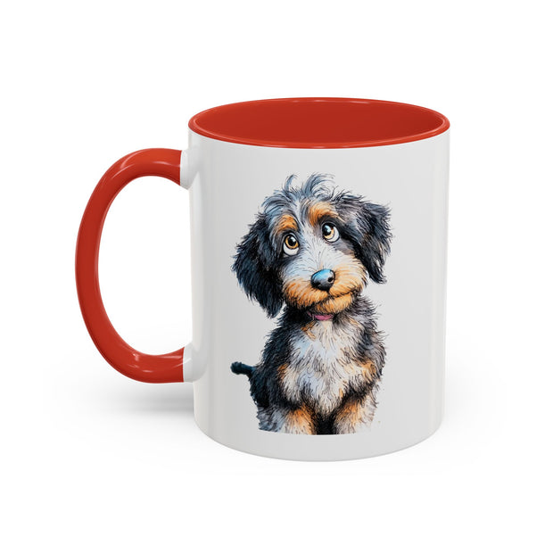 Whimsical Aussiedoodle Coffee Mug - For Doodle Dog Lovers