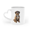 Aussiedoodle “I'm Not Just Fetching Sticks, I'm Fetching Hearts Heart-Shaped Mug | Aussiedoodle Dog Design