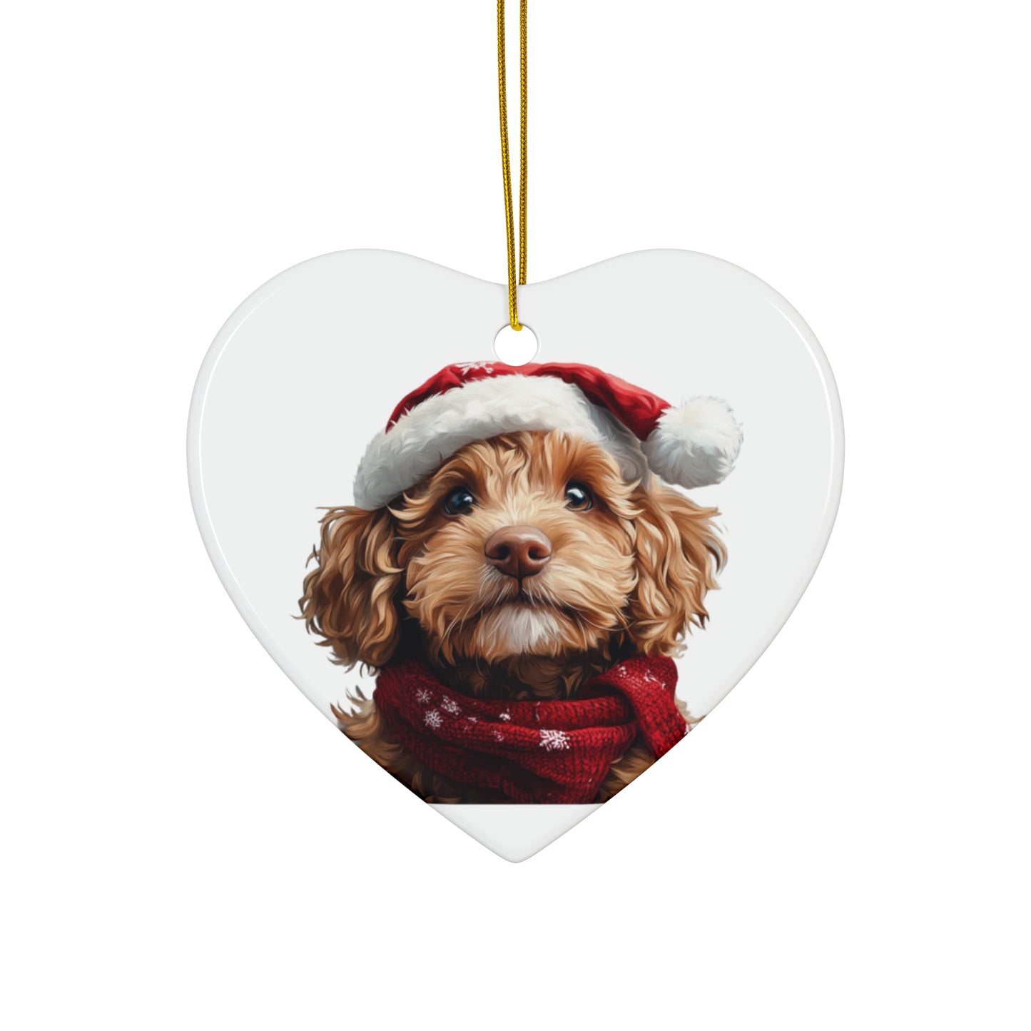 Personalized Christmas Ceramic Ornament Featuring Your Doodle - Festive Pet Decor & Perfect Holiday Gift for New Doodle Owners