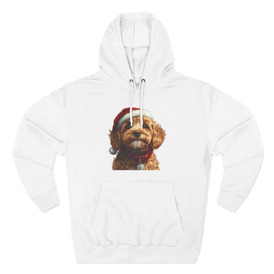 Santa Golden Doodle Hoodie Santa Golden Doodle Three Panel