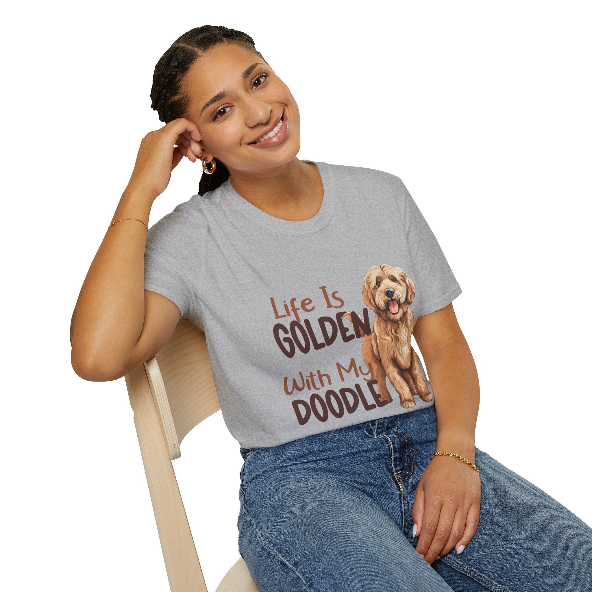 Life Is Golden With My Doodle Goldendoodle T-Shirt