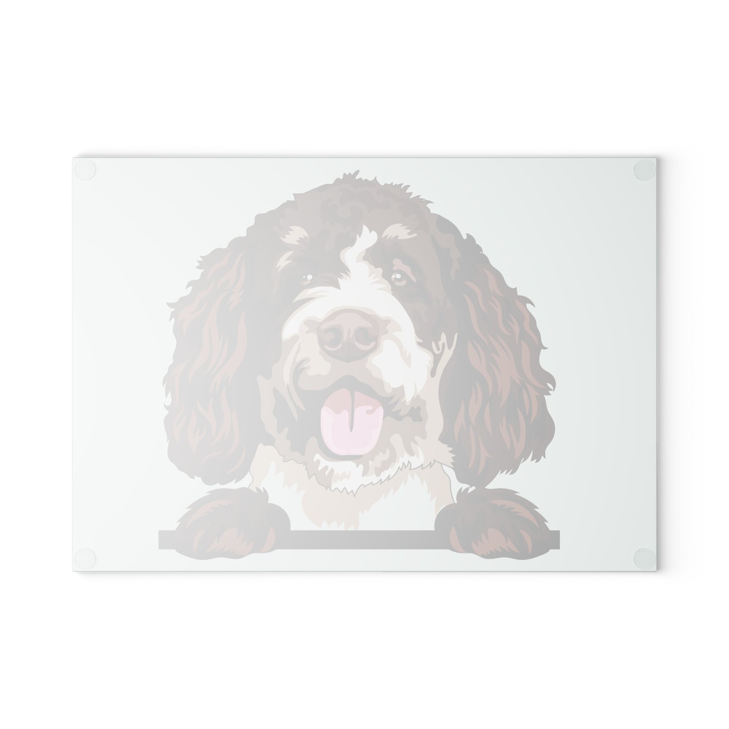Bernedoodle Dog Glass Cutting Board - Pet Lover Gift, Kitchen Decor, Dog Portrait Art, Gift for Dog Owners, Gift for Her
