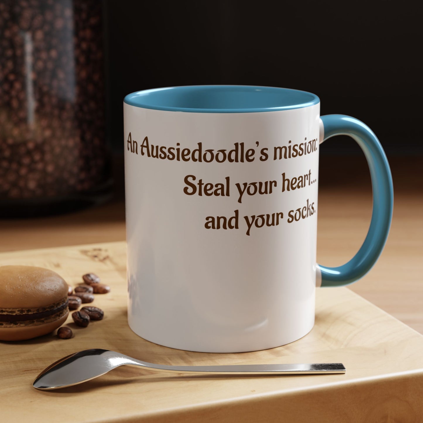 Whimsical Aussiedoodle Coffee Mug - Perfect Gift for Doodle Dog Lovers, Pet Owners, and Birthday Celebrations, Dog Mom Mug, Cute Animal