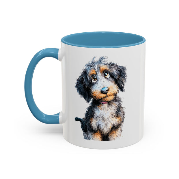 Whimsical Aussiedoodle Coffee Mug - For Doodle Dog Lovers