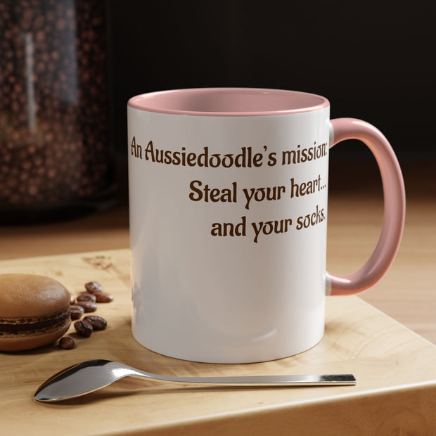 Whimsical Aussiedoodle Coffee Mug - For Doodle Dog Lovers