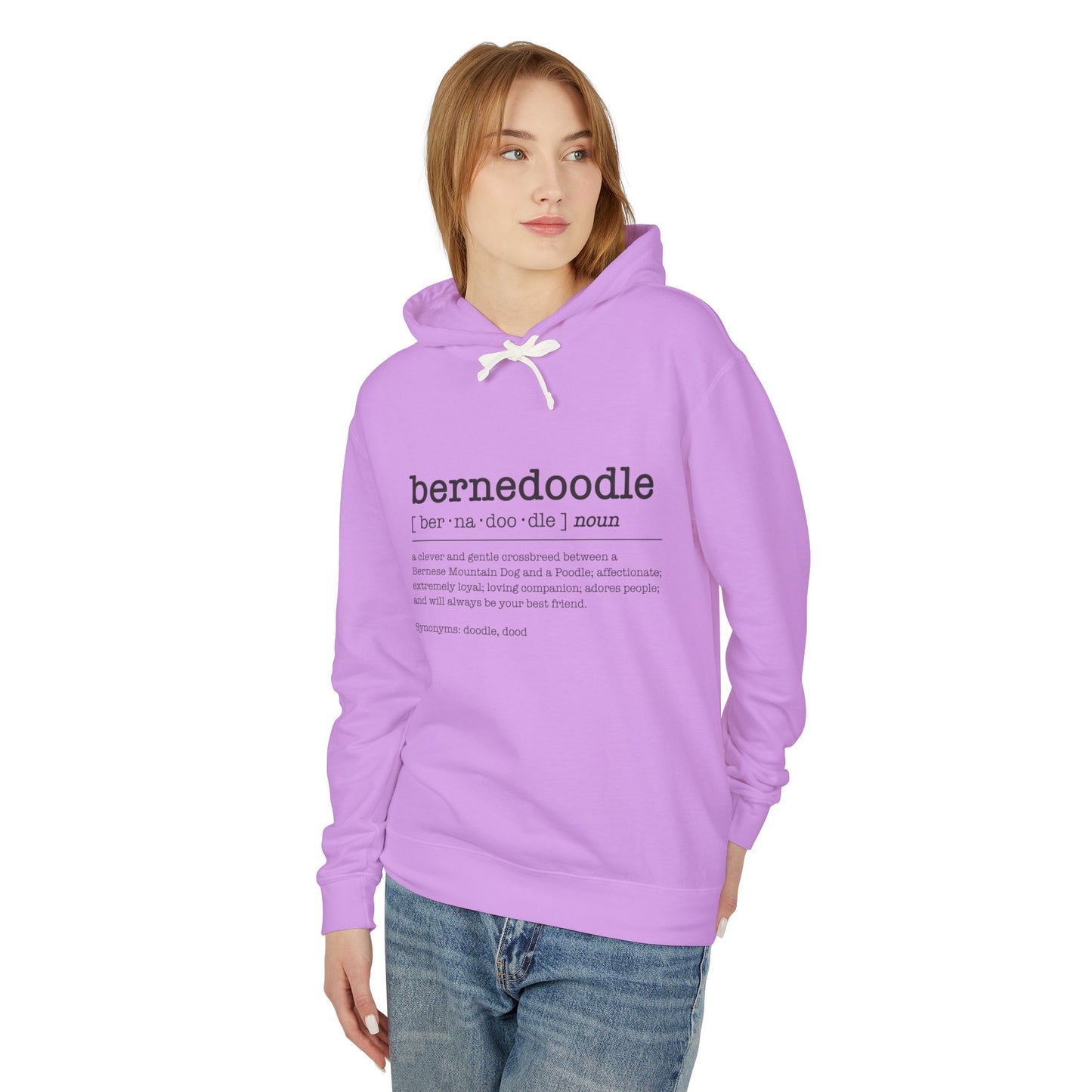 Bernedoodle Definition Hoodie - Cozy Pet Lover Sweatshirt, Dog Lover Gift, Unisex Pullover, Lightweight Hoodie, Cute Pet Apparel, Doodle owner, Holiday Gift