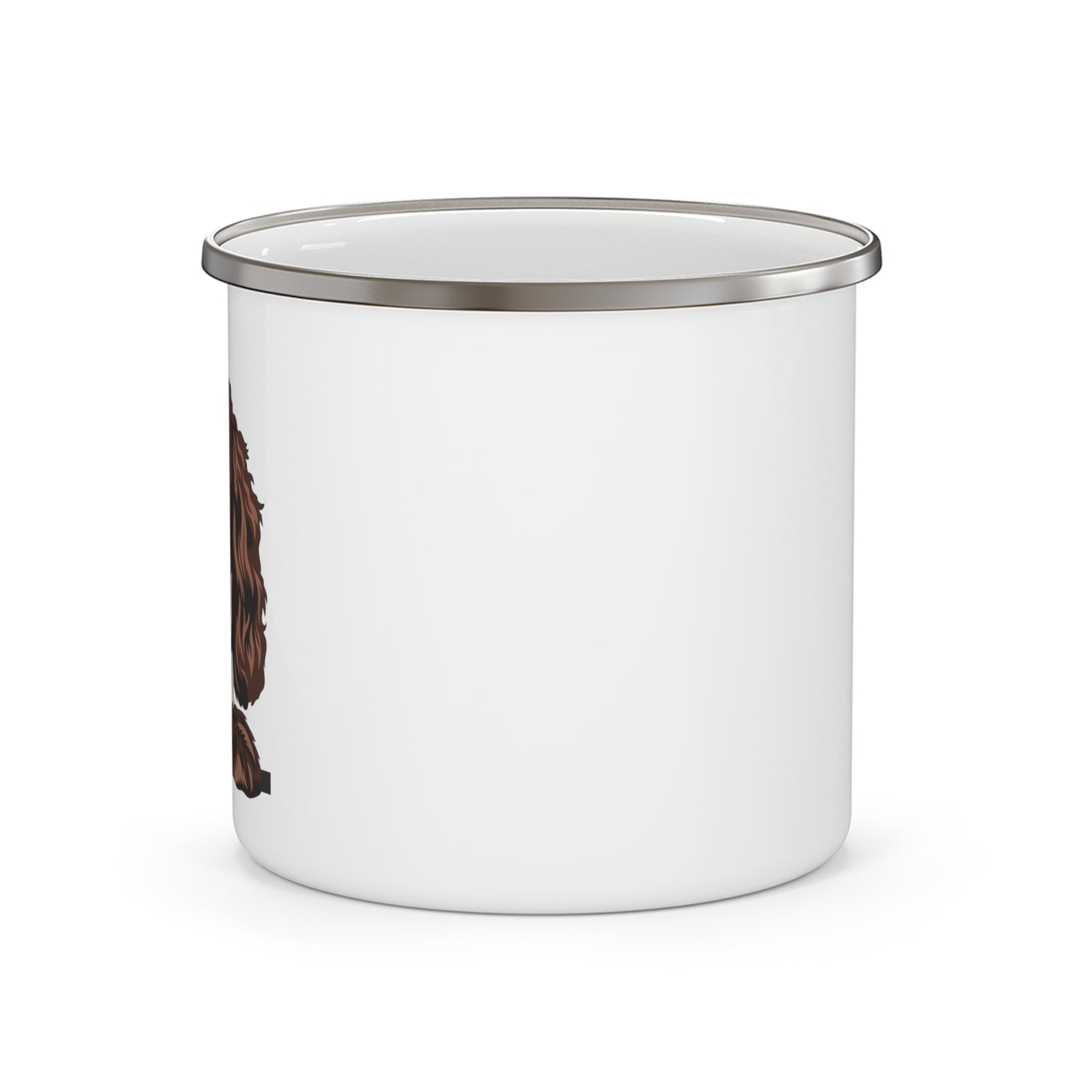 Personalized Bernedoodle Enamel Camping Mug - Custom Dog Lover Gift, 12 oz Outdoor Coffee Cup