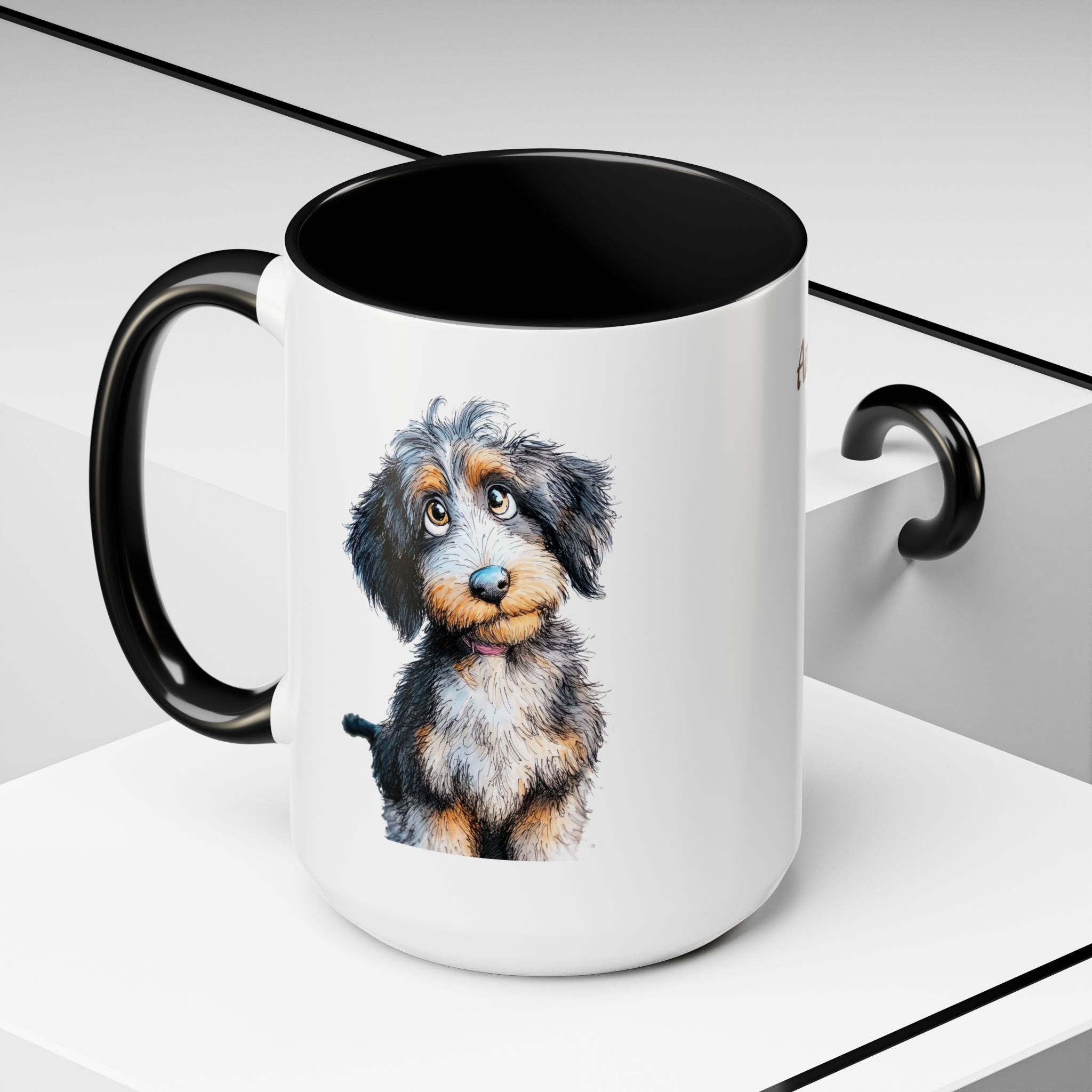 Whimsical Aussiedoodle Coffee Mug - For Doodle Dog Lovers