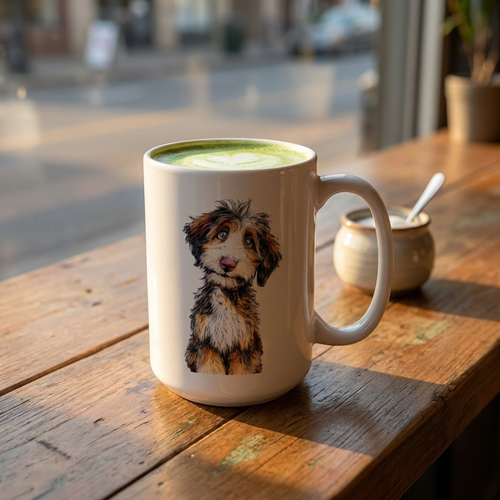 "My Other Half is a Sheepadoodle" Doodle Dog Pet Lover Gift, 15oz Mug