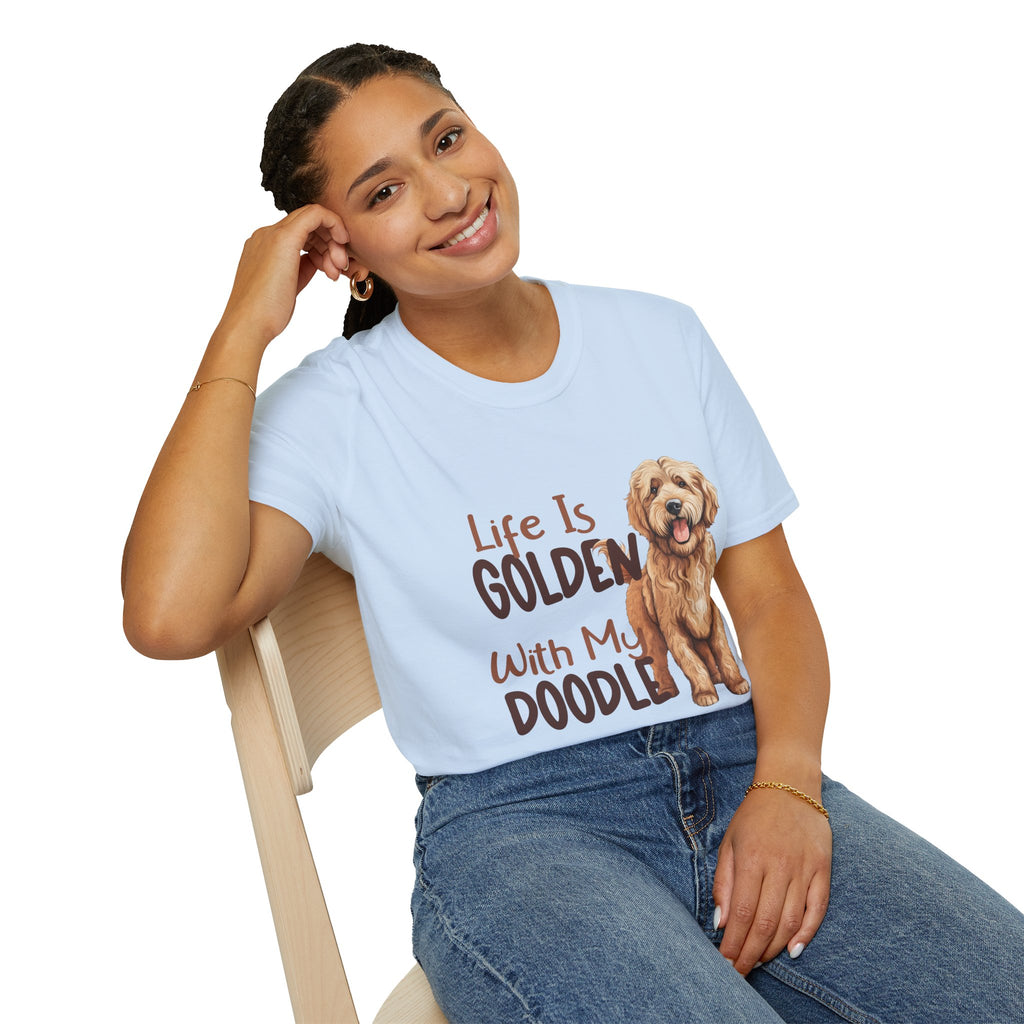 Life Is Golden With My Doodle Goldendoodle T-Shirt