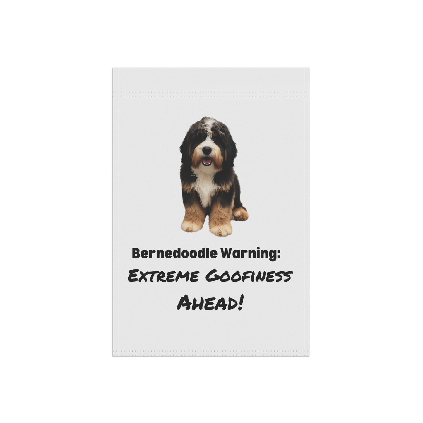 Bernedoodle Garden Banner, Garden Decor, Housewarming Gift, Dog Lover Gift, Outdoor Sign, Bernedoodle Flag, Goofiness Ahead