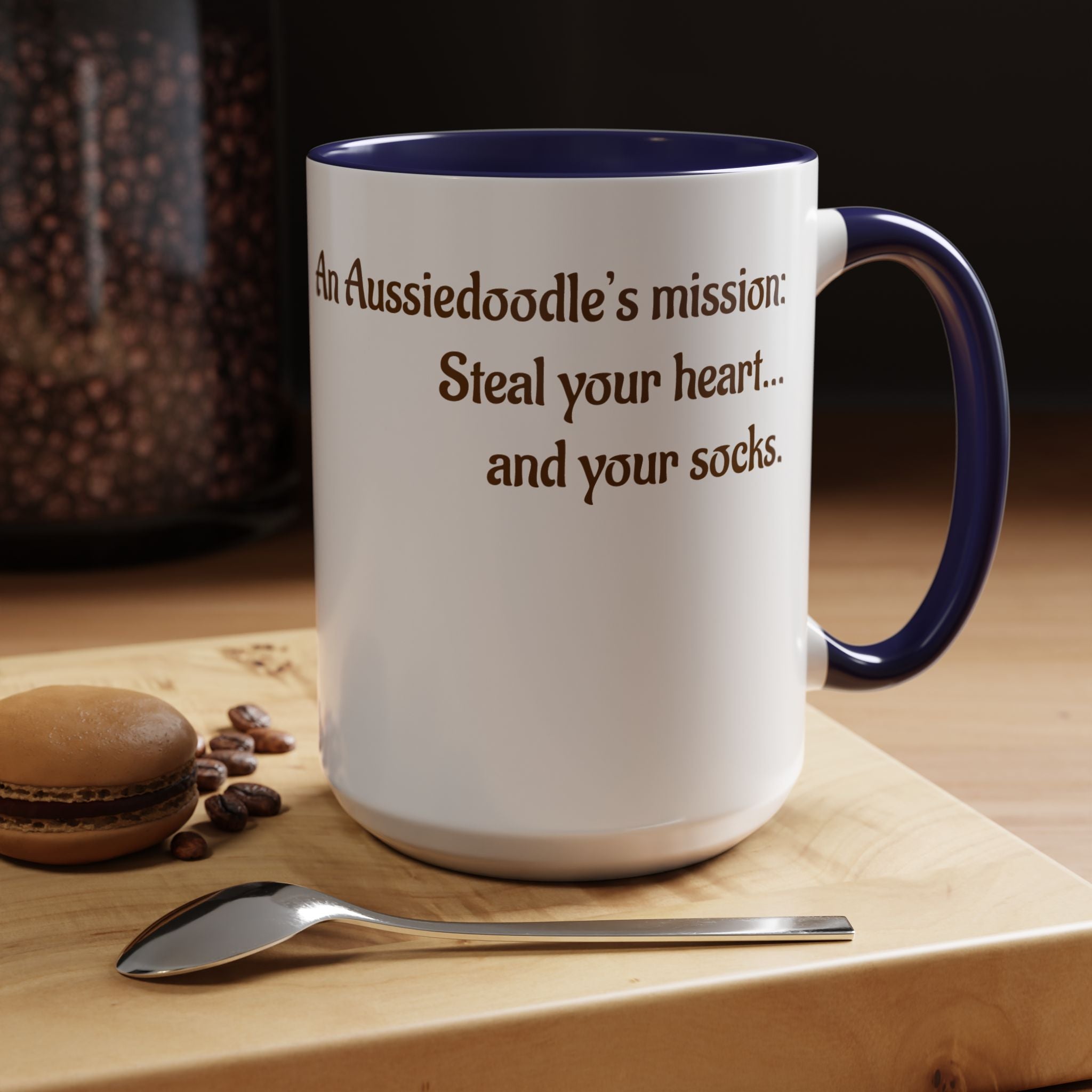 Whimsical Aussiedoodle Coffee Mug - For Doodle Dog Lovers