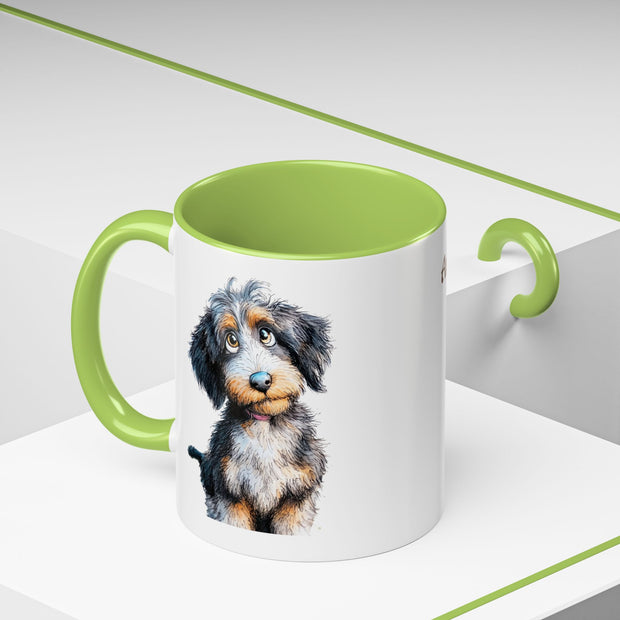 Whimsical Aussiedoodle Coffee Mug - For Doodle Dog Lovers