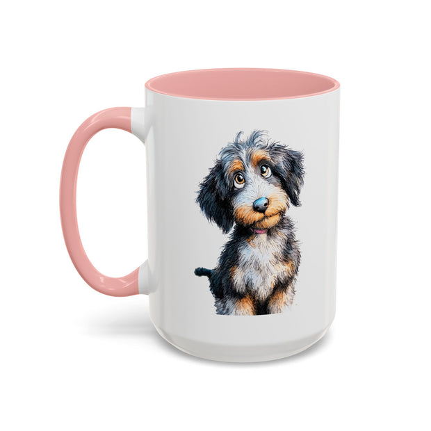 Whimsical Aussiedoodle Coffee Mug - For Doodle Dog Lovers