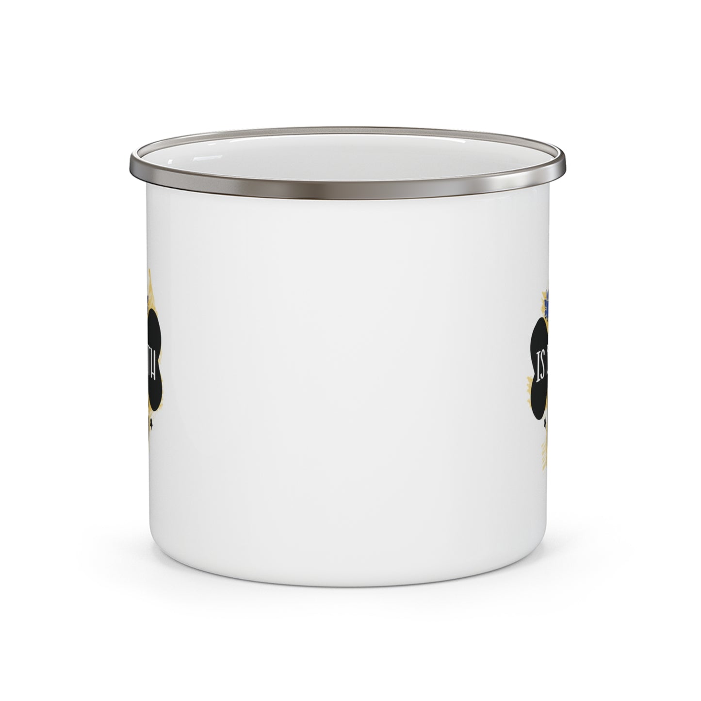 Life is Better With Dogs Enamel Mug, Cute Dog Gift Idea for Campers, Outdoor Cup, 12 oz, Camping Gear, Campfire Mug,Dog Lover Gift