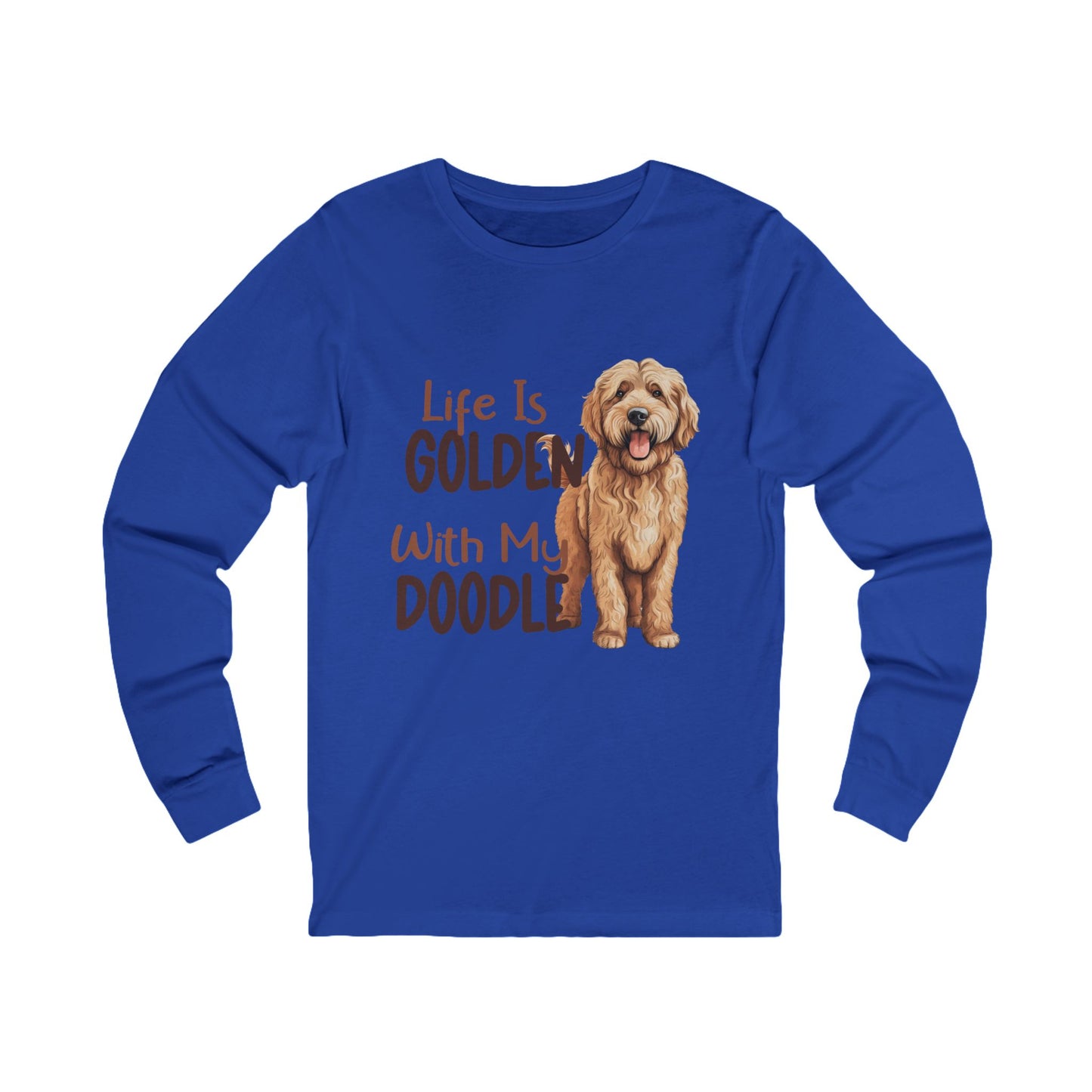 Dog Lover Long Sleeve Tee - Life Is Golden With My Doodle