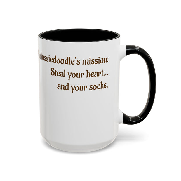 Whimsical Aussiedoodle Coffee Mug - For Doodle Dog Lovers