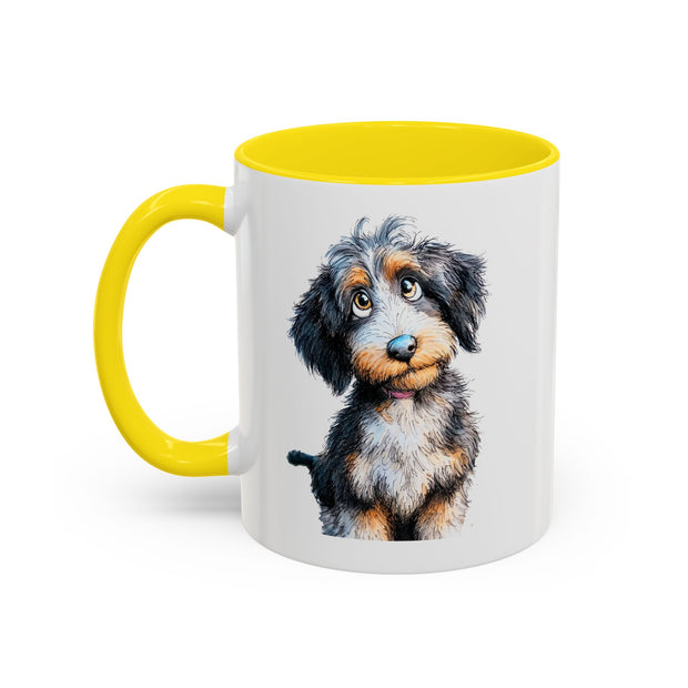 Whimsical Aussiedoodle Coffee Mug - For Doodle Dog Lovers