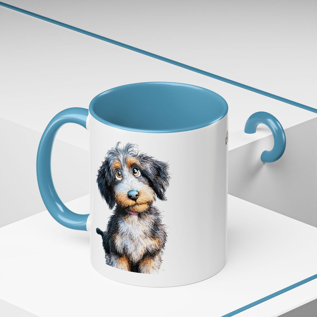 Whimsical Aussiedoodle Coffee Mug - For Doodle Dog Lovers
