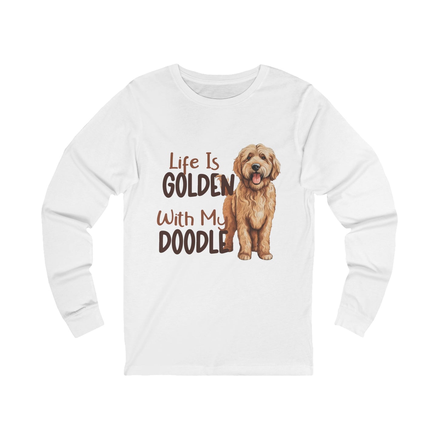 Dog Lover Long Sleeve Tee - Life Is Golden With My Doodle